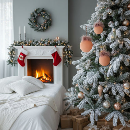 4PCS Set Christmas Ball Ornaments Glass Hanging Balls For Holiday Tree Decor Shiny Xmas Party Decorations FBA Shipment