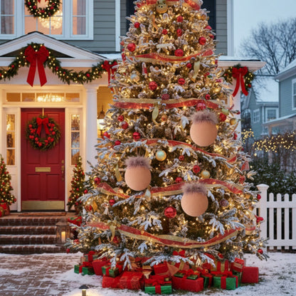 4PCS Set Christmas Ball Ornaments Glass Hanging Balls For Holiday Tree Decor Shiny Xmas Party Decorations FBA Shipment